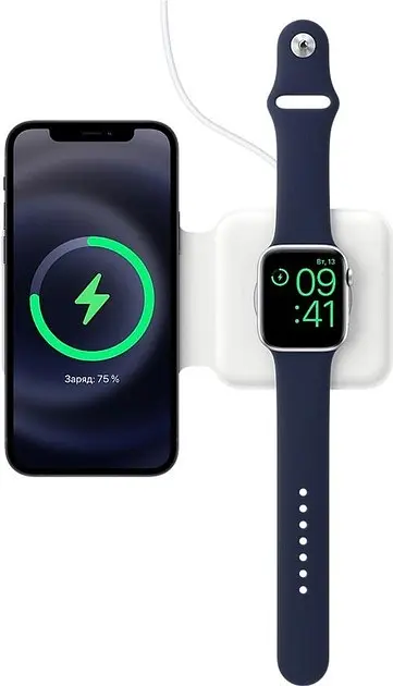 Двойное беспроводное зарядное устройство для Apple MagSafe Duo Charger (MHXF3) - фото 5