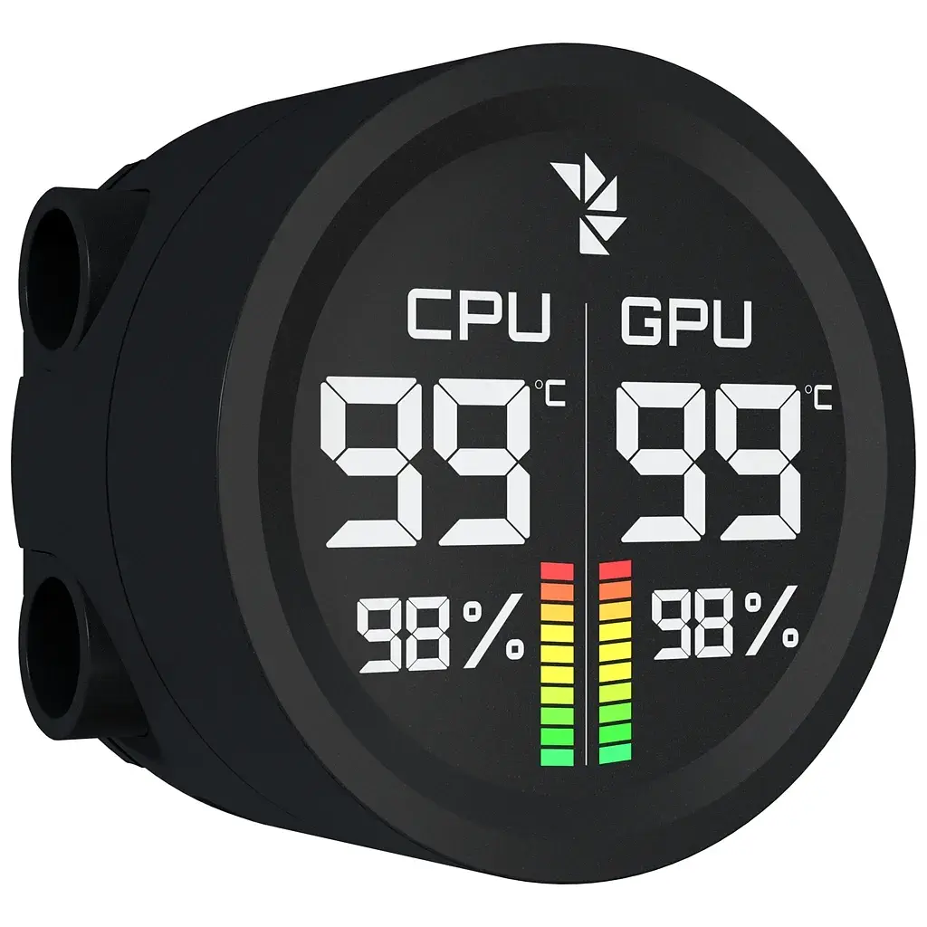 Система рідинного охолодження AeroCool Abyss L240R Digi Black (ACLA-AD24117.11) - фото 2