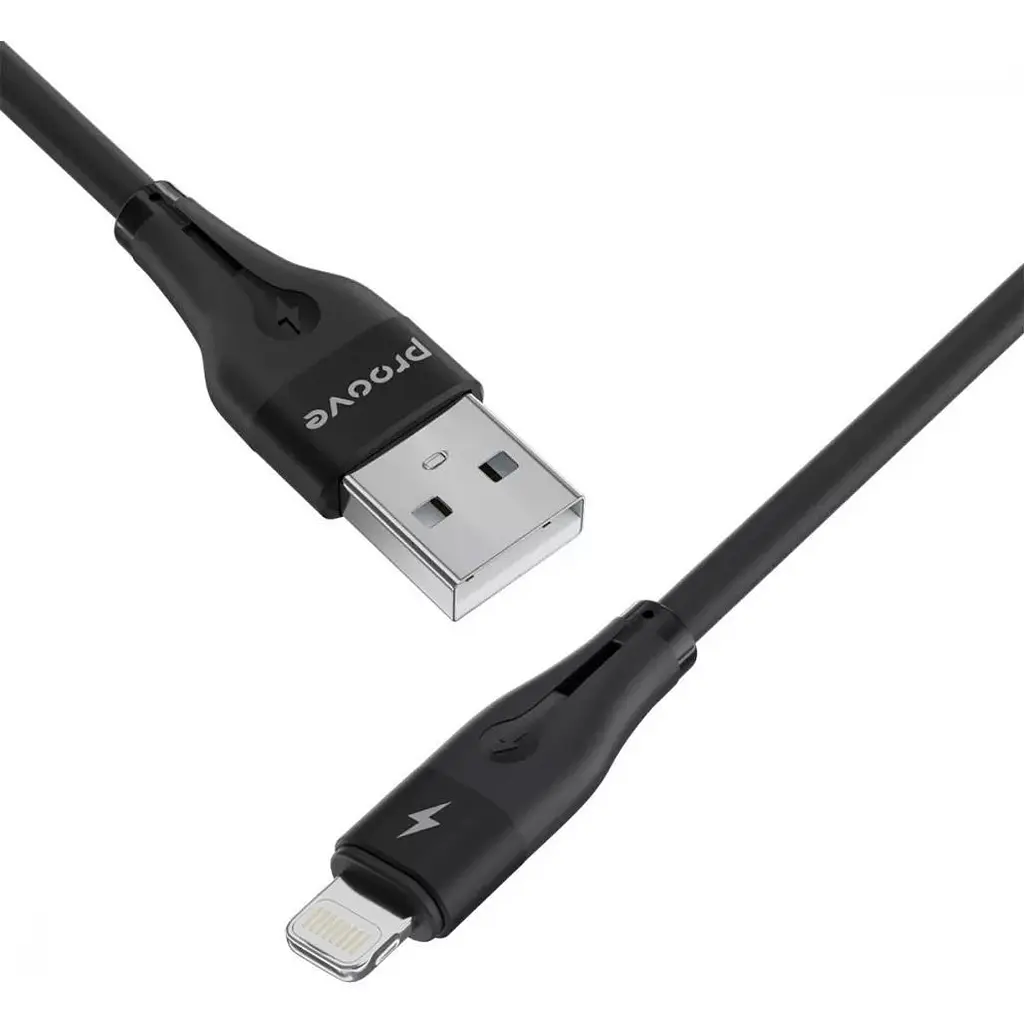 Кабель Proove Soft Silicone USB-A to Lightning 1m Black (CCSO20001101) [133328] - фото 3
