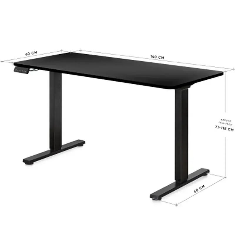 Комп'ютерний стіл Mealux PowerDesk Duo Black (EVO-242 Duo B/B) - фото 3