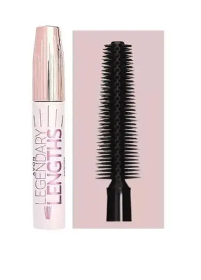 Туш для вій "Легендарна довжина" з силіконовою щіточкою LEGENDARY LENGTHS AVON Чорніше чорного, 10ml - фото 2