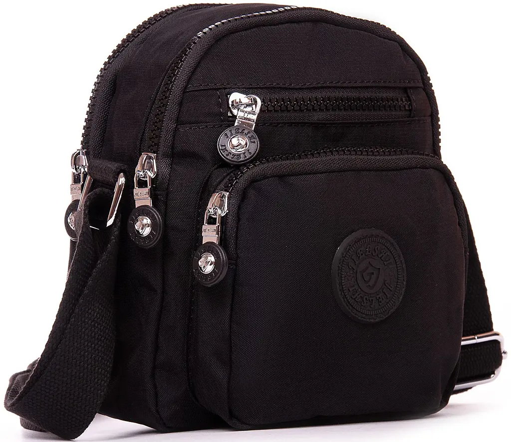 Сумка жіноча JIELSHI 17х19х11 см Чорний (LANC23 black) - фото 2