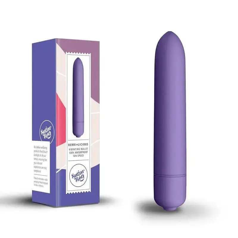 Вібратор SugarBoo Berry Licious, 9х2.4 см фіолетовий - фото 4