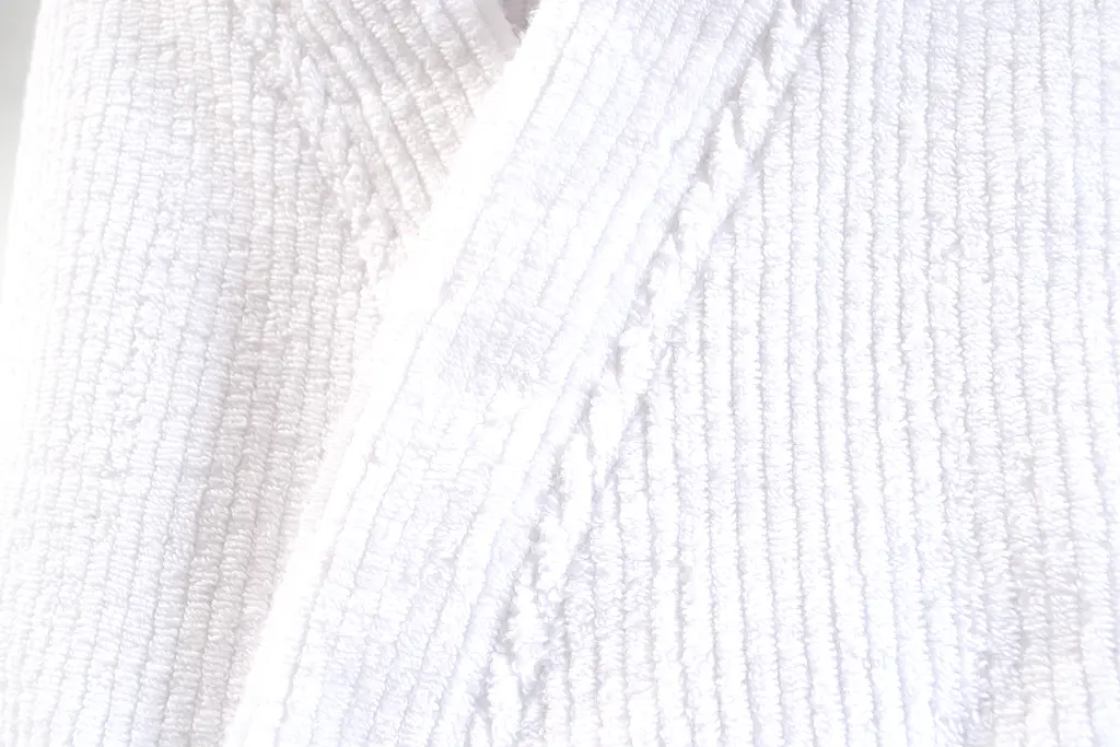 Халат-кимоно unisex Lotus Home - Bold Microcotton white махровый M - фото 7