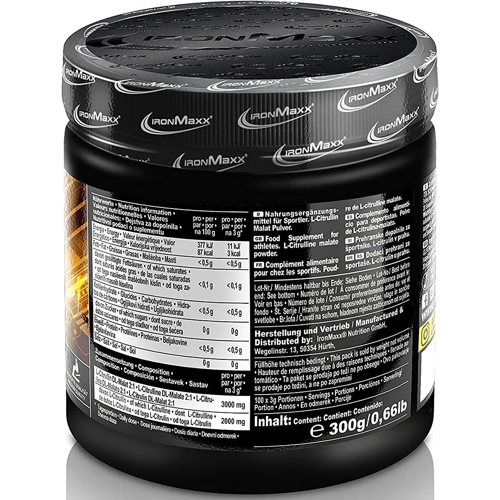 Амінокислота IronMaxx Citrullin-Malat 2:1 Powder 300 г  - фото 2
