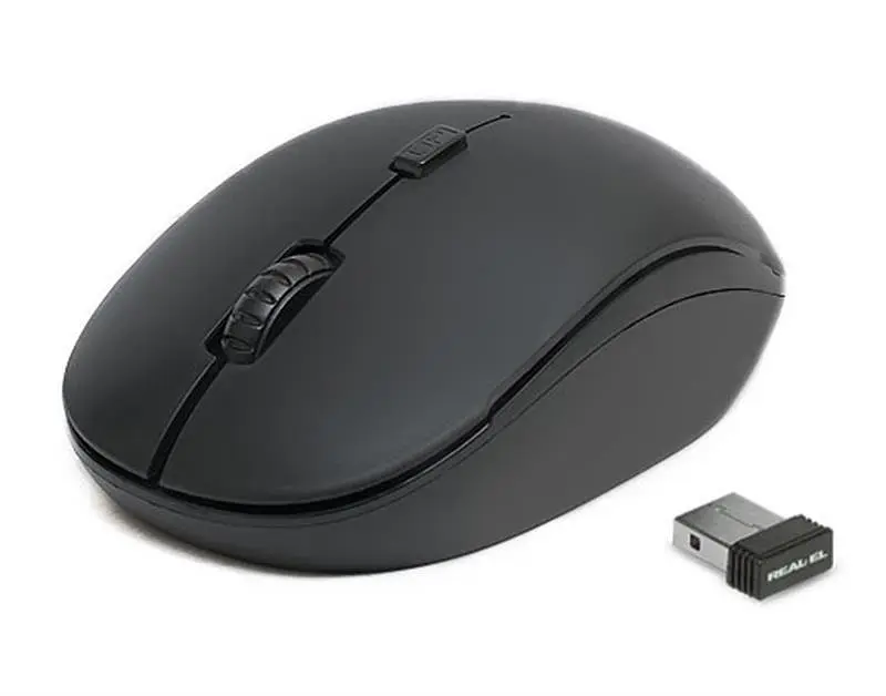 Миша бездротова REAL-EL RM-301 Wireless Чорний - фото 4