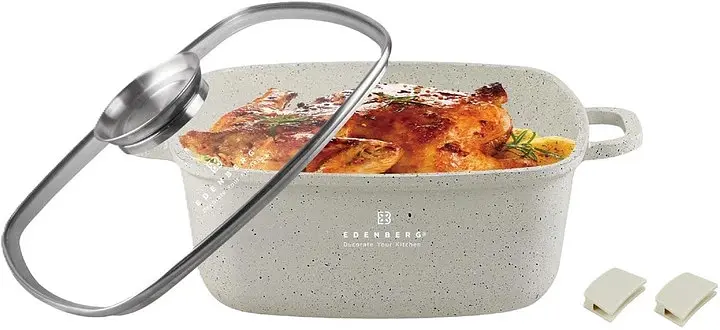 Каструля з кришкою Edenberg EB-3959 5.5 л 26 см бежева - фото 2