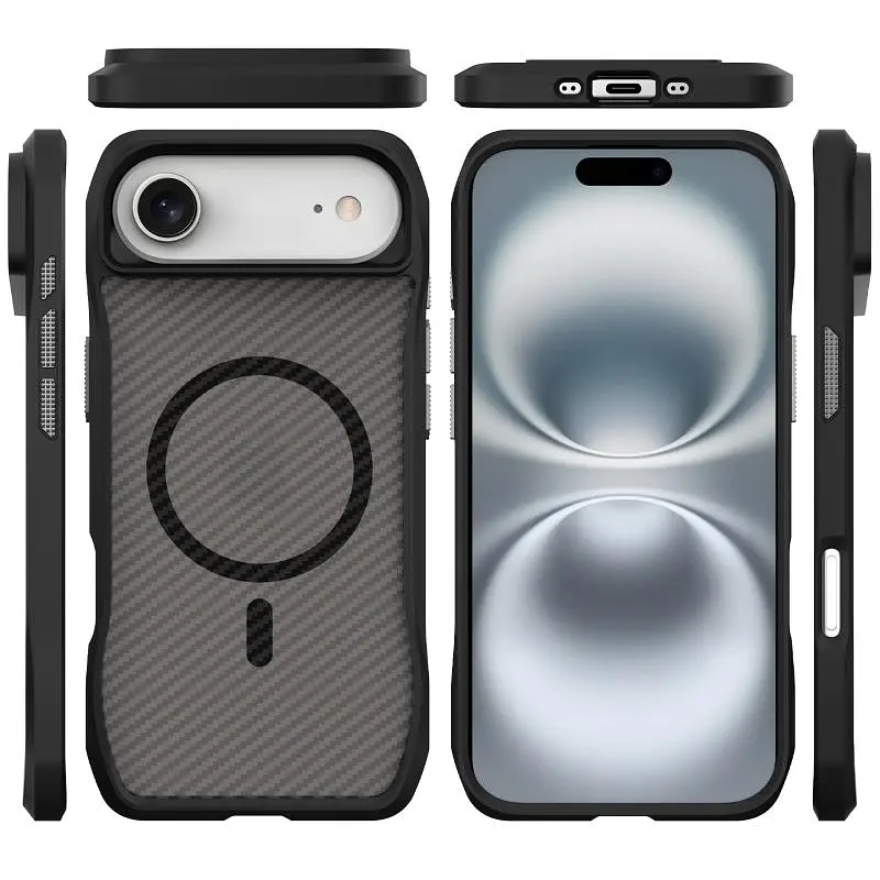 Чохол Epik TPU Space Octagon with MagSafe для Apple iPhone 17 Air 6.5" Carbon Black - фото 3