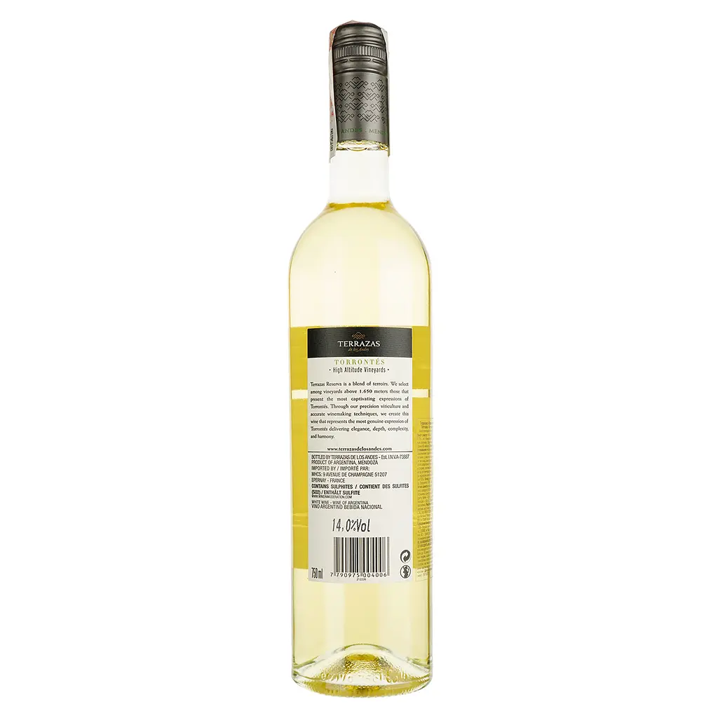 Вино Terrazas de Los Andes Torrontes, белое, сухое, 13,5%, 0,75 л - фото 2