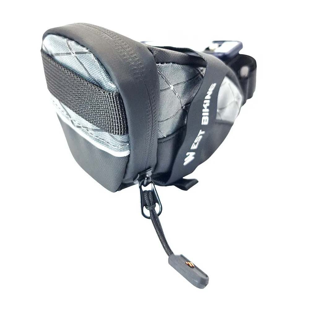 Велосумка підседільна West Biking YP0707366 14х7х6.5 см 0.3л чорно-сірий (G0001985) - фото 3