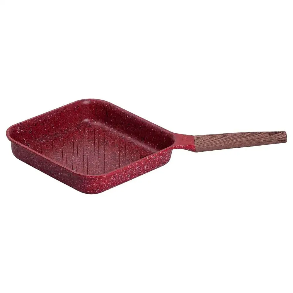 Сковорода-гриль MGC алюмінієва 2,5 л з антипригарним покриттям, червоний MGC HP-4-443R - фото 3