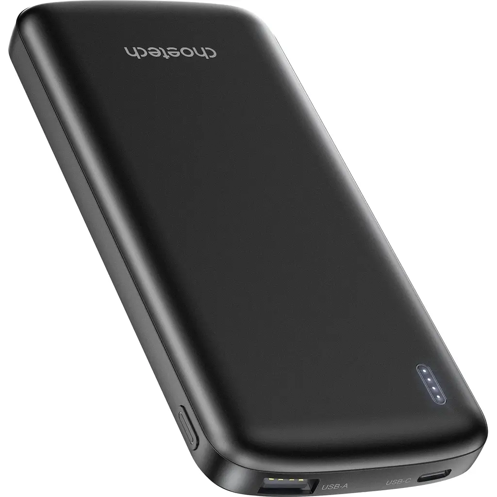 Батарея универсальная Choetech 10000mAh, 12W, USB-A, USB-C, Black (B850-ACBK) - фото 2