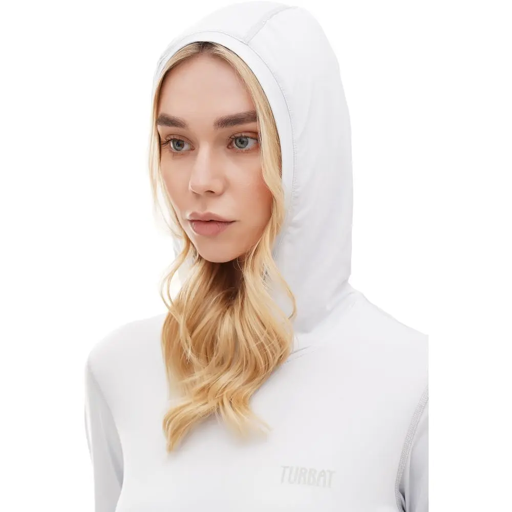 Термофутболка жіноча Turbat Hike Lite LS Hood Women S Світло-сірий - фото 3