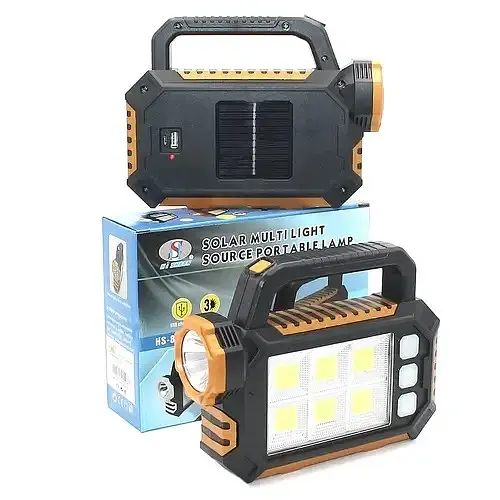 Ліхтарик з соняною панелю світлодіодний Solar HS-8029 USB 2в1 акумуляторний 3 режими - фото 4