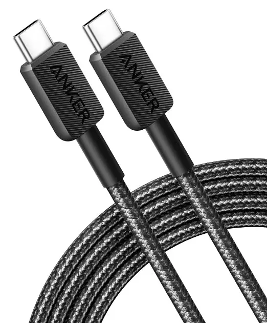 Кабель Anker 322 USB-C to USB-C - 0.9m Nylon Black (6926988) - фото 3