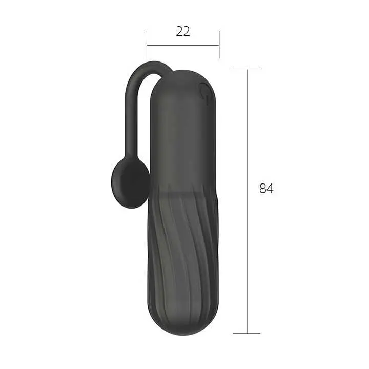 Віброкулька з хвостиком 10 режимів USB 8,4 см Чорний K0600-1 - фото 3