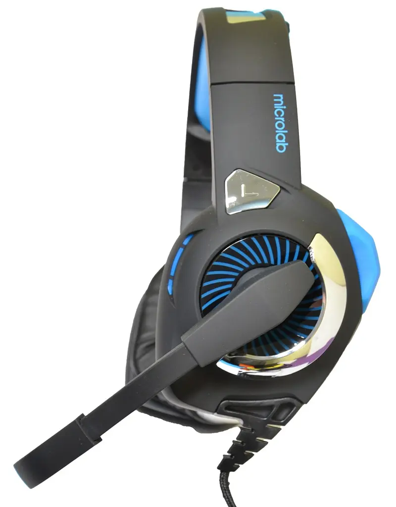 Гарнітура Microlab G4 3.5 мм+USB Black-Blue - фото 5