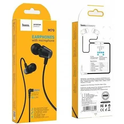 Навушники Hoco Cresta універсальні earphones with microphone M79 - фото 5