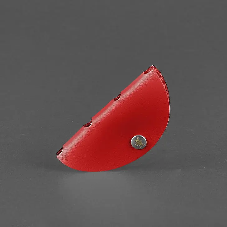 Шкіряний холдер для навушників та проводів Червоний - фото 6