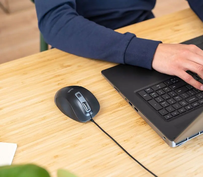 Компьютерная мышь Trust Fyda ComFortable ECO USB-A черно-серый teh0014012 - фото 4