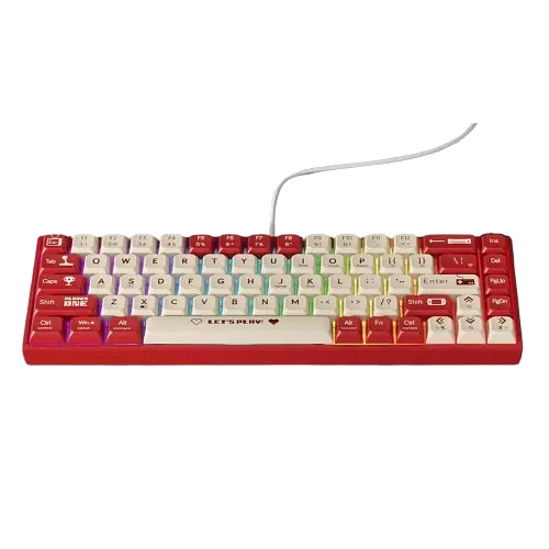 Клавіатура Ajazz AK680 Wired Red Switch RGB White Red - фото 2