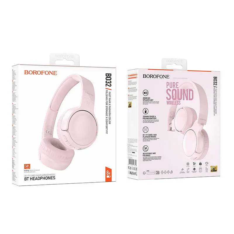 Накладные беспроводные наушники Borofone BO32 Show - фото 3