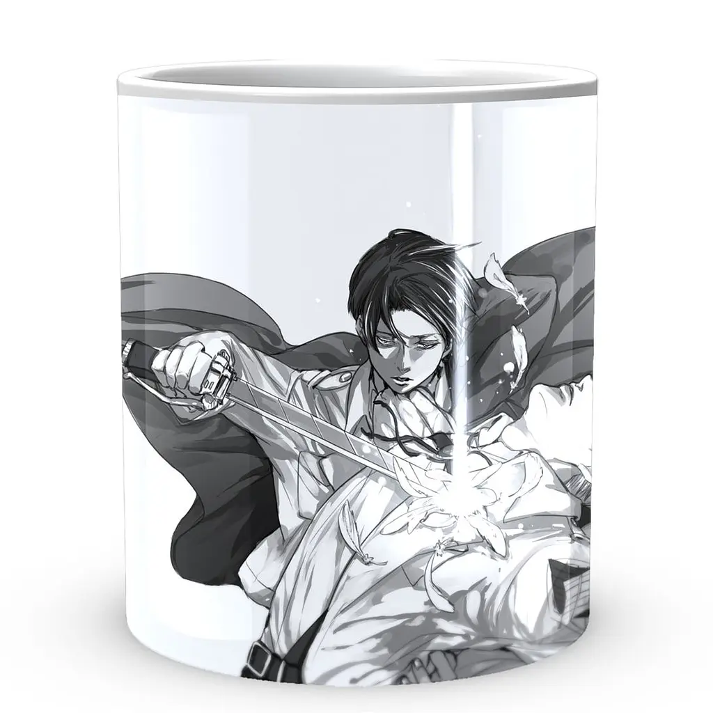 Кружка GeekLand Атака Титанов Attack on Titan Леви Аккерман и Эрвин Смит AT.02.60 330 мл белая - фото 2