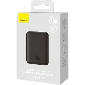 Зовнішній акумулятор Baseus MagSafe магнітний 6000mAh 20W (PPCX020001) чорний - фото 5