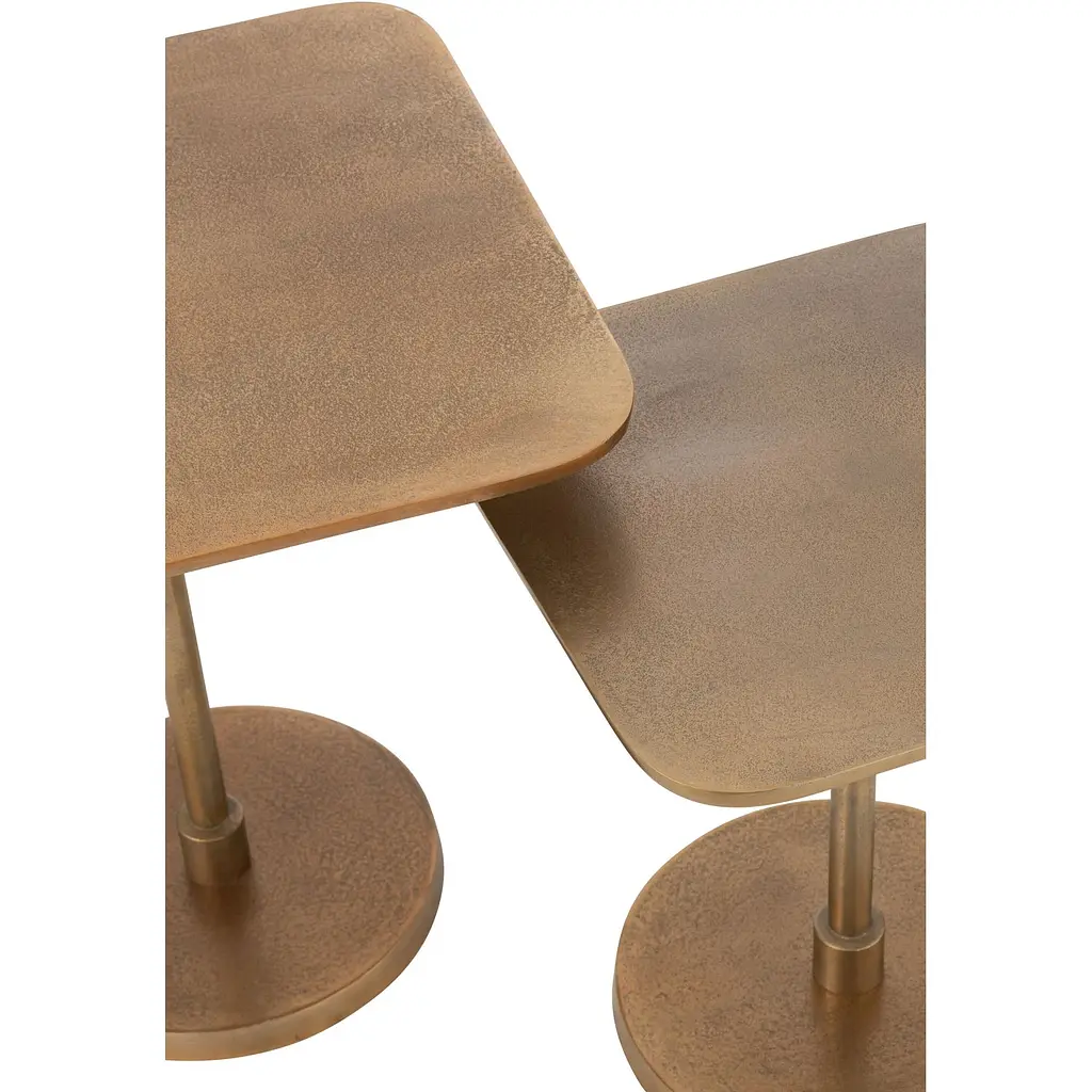 Кавовий столик J-line з квадратною стільницею темно-золотий (45952) - фото 2