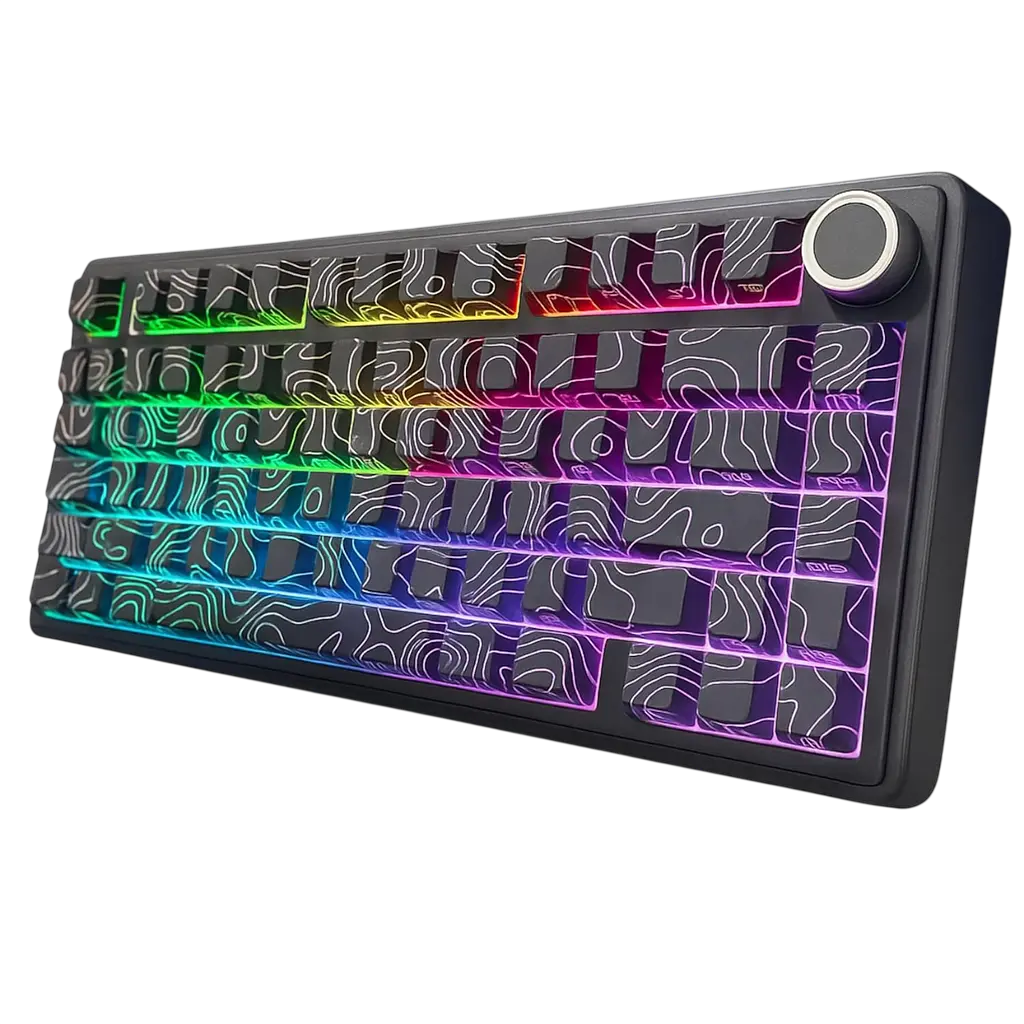 Клавіатура бездротова Aula F75 RGB Side Printed Contours Black - фото 2