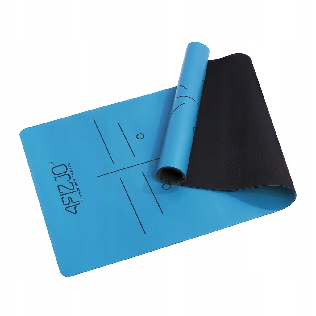 Килимок (мат) спортивний 4FIZJO PU 183 x 68 x 0.4 см для йоги та фітнесу 4FJ0588 Blue (P-5907739319555) - фото 14