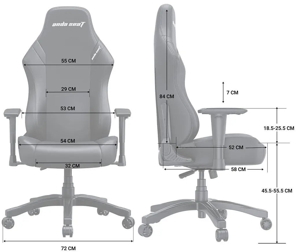 Игровое кресло Anda Seat Luna Size L Black/Red PVC (AD18-44-BR-PV) - фото 9