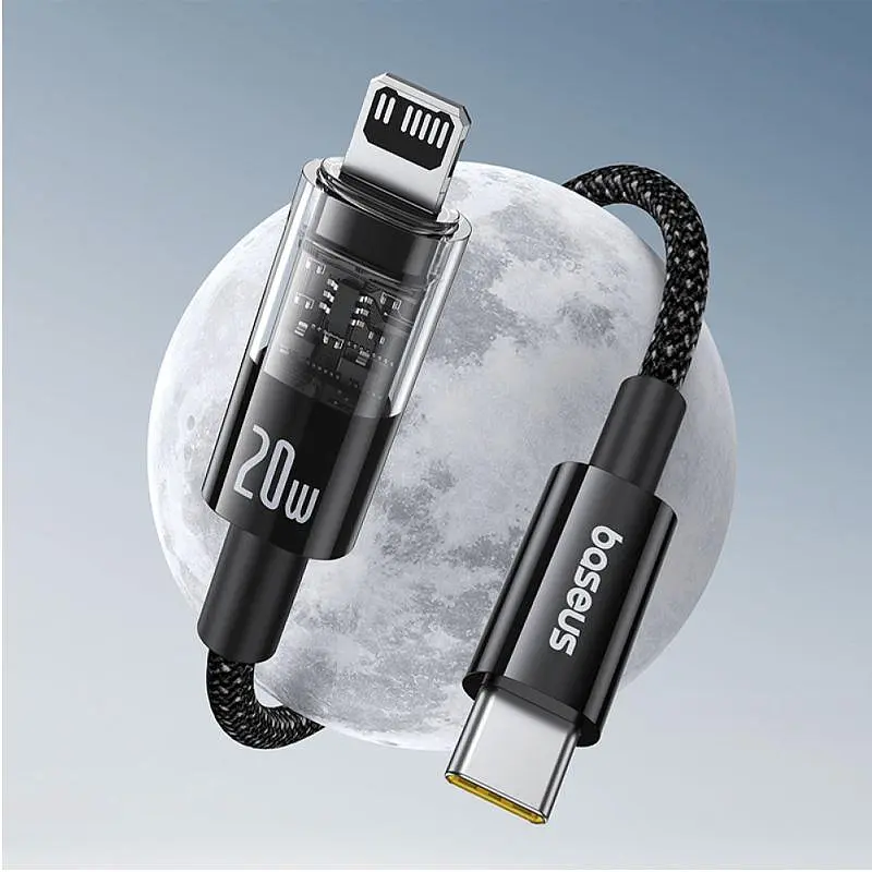 Дата кабель Baseus Gem Fast Charging Type-C to Lightning 20W (2m) (P10373001211-01) Cluster Black - фото 3