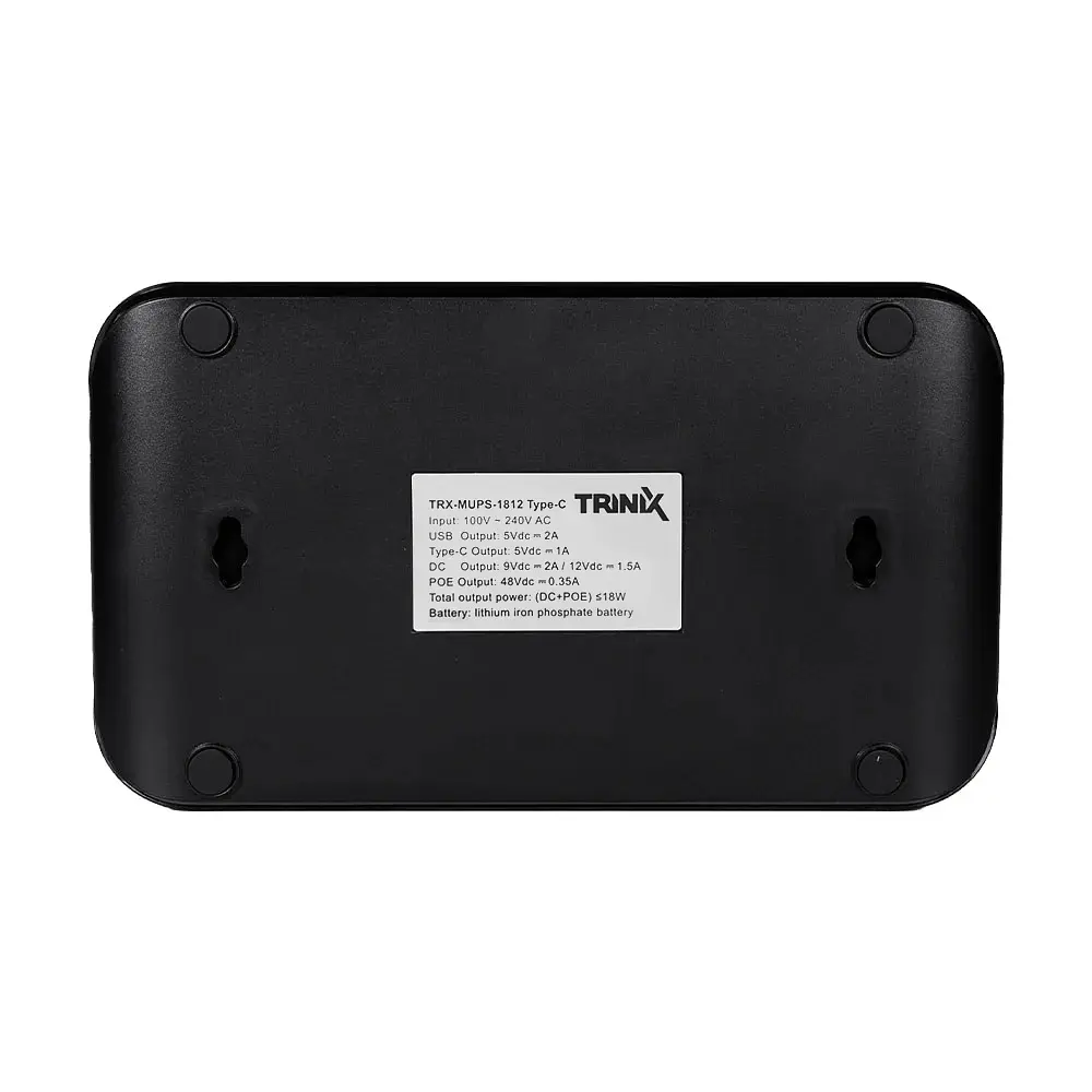 Джерело безперебійного живлення DC UPS Trinix TRX-MUPS-1812 Type-C (20000mAh LiFePo4) 5V/9V/12V/48V/PoE, LiFePo4 4*5Ah, для роутера і медіаконвертера (42-00149) - фото 7