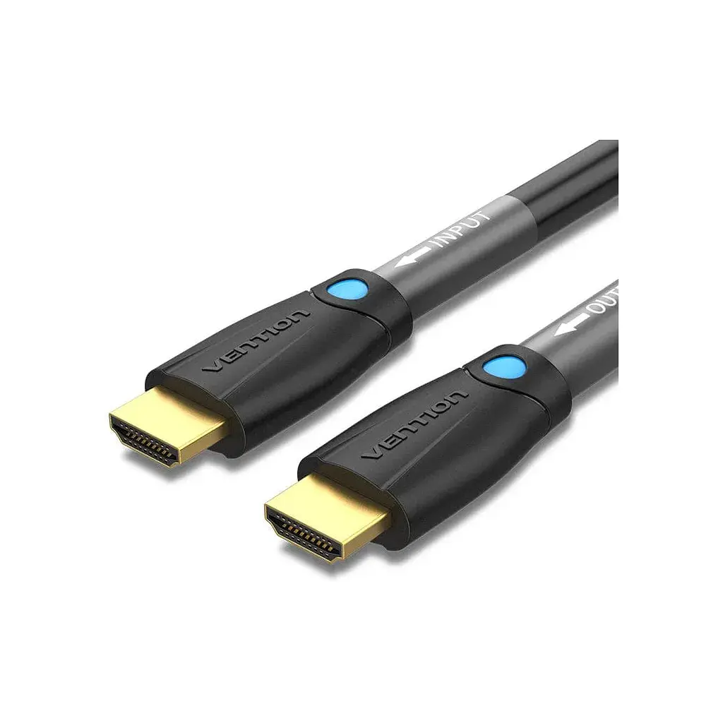 Кабель мультимедійний HDMI M to HDMI M 1.0m 4K60Hz cotton braided black zinc alloy Vention (ALMBF)