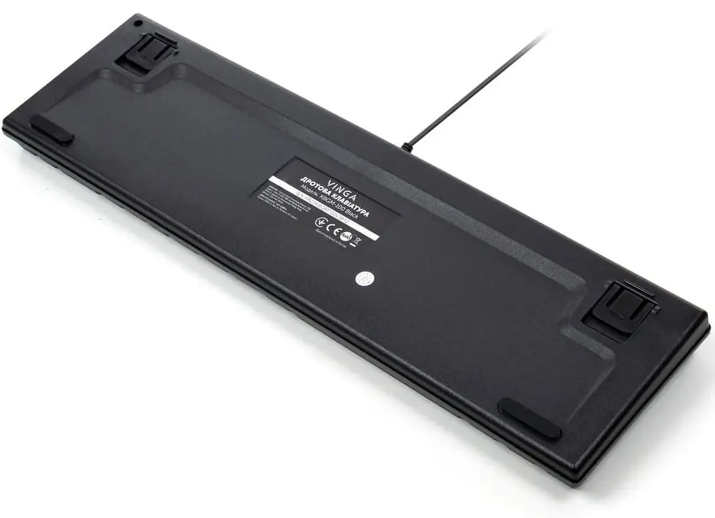 Клавиатура Vinga KBGM-100 LED Blue Switch USB Black (KBGM-100 Black) - фото 6