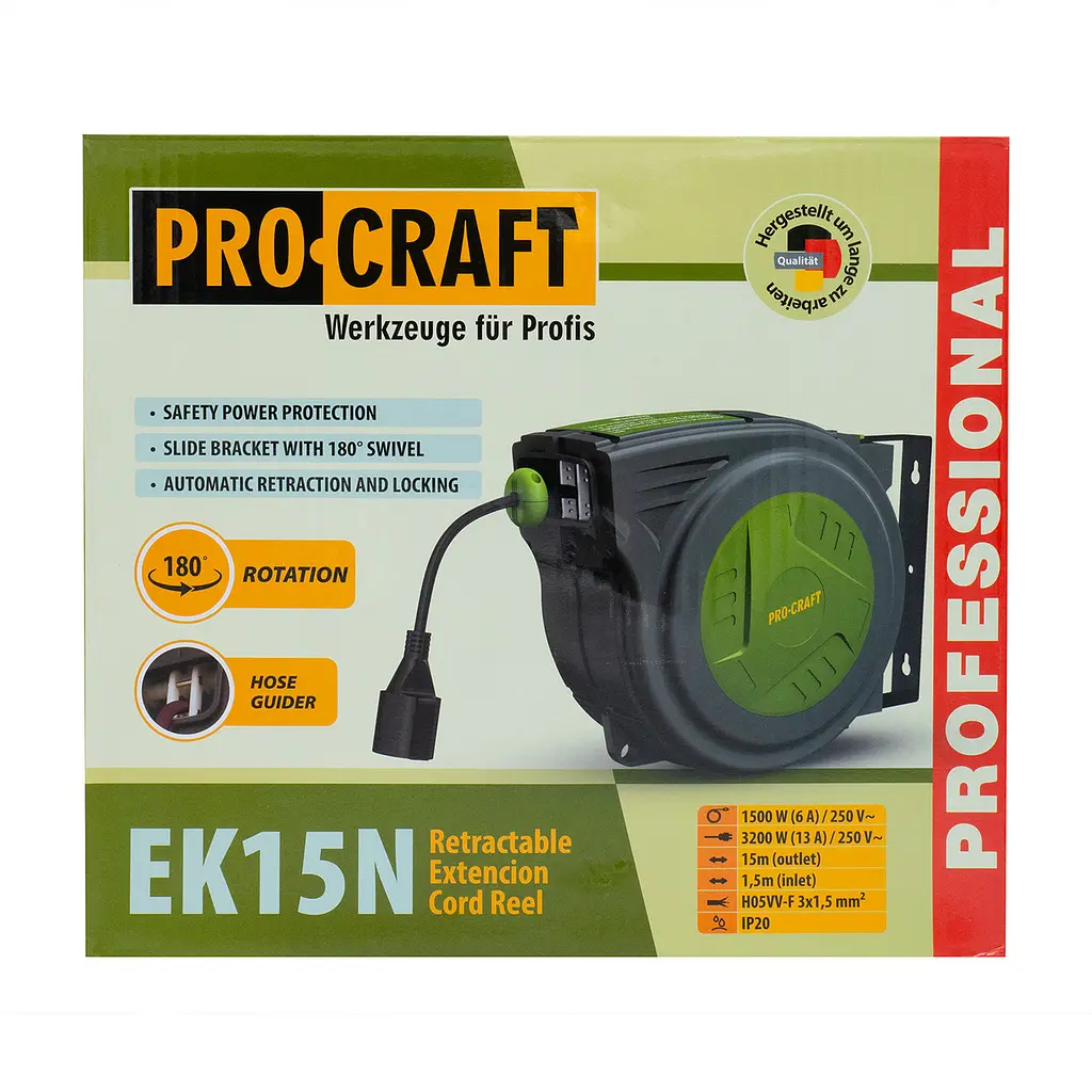 Подовжувач на котушці Procraft EK15N 3x1,5мм² 15 м - фото 9