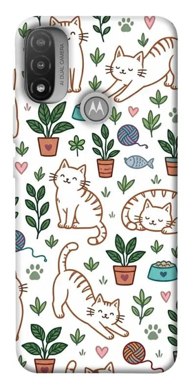 TPU чохол Demsky Cats pattern для Motorola Moto E20