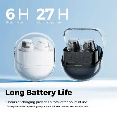 Bluetooth навушники - бездротові tws Soundpeats Clear Dots Pods cream (білі) - фото 6