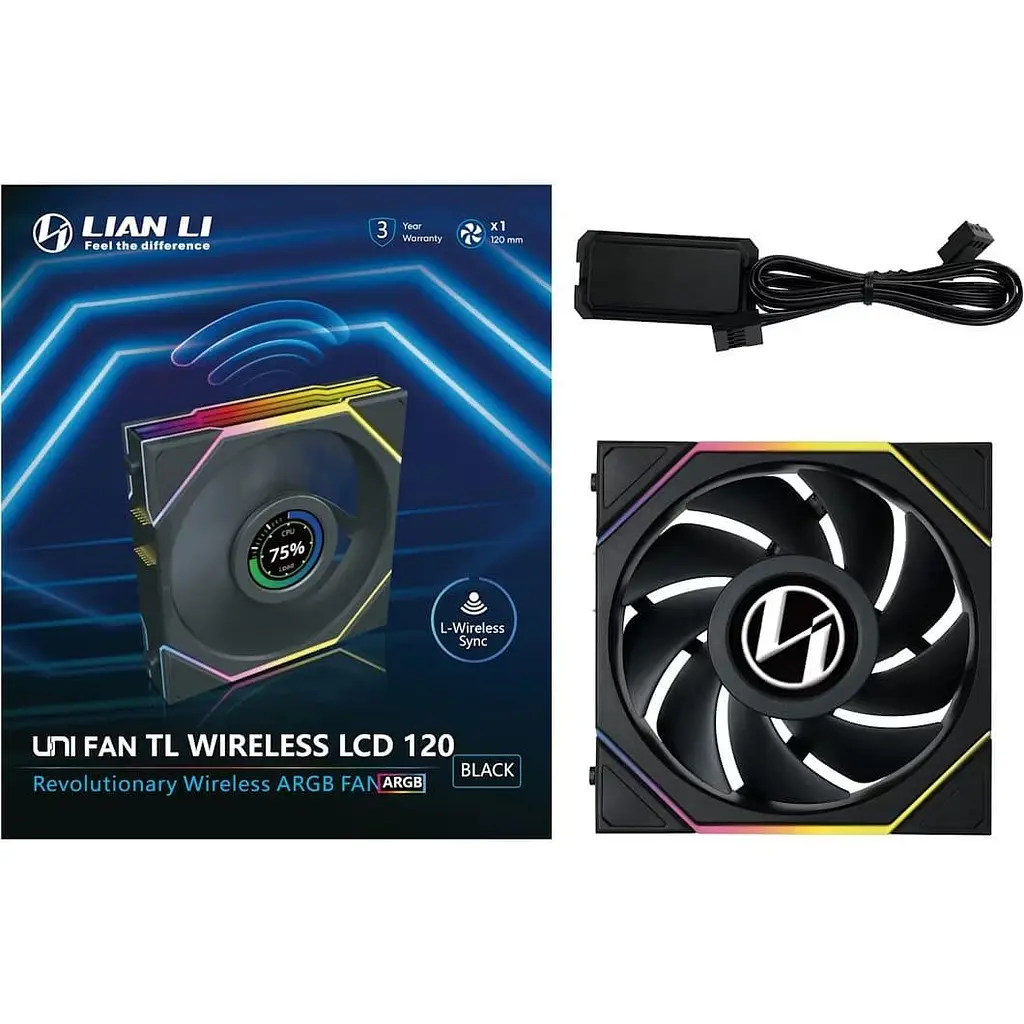 Вентилятор Lian Li UNI Fan TL WIRELESS LCD 120-1 (G99.12TLLCD1W1B.00) Black - фото 8