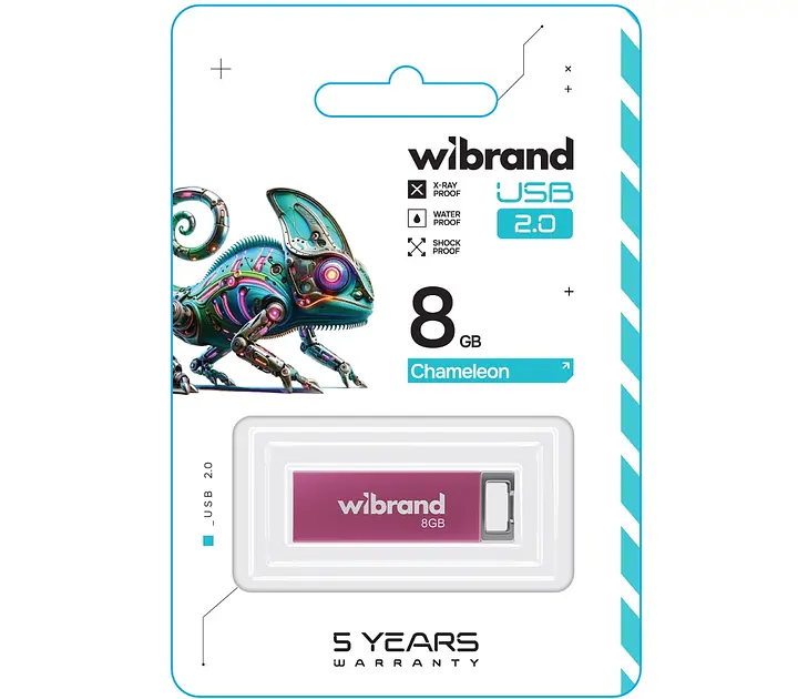 USB Flash Wibrand USB 2.0 Chameleon 8Gb Pink - фото 2