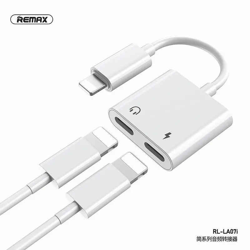 Преобразователь REMAX Concise Series Lightning to Dual Lightning RL-LA07i 2A - фото 2