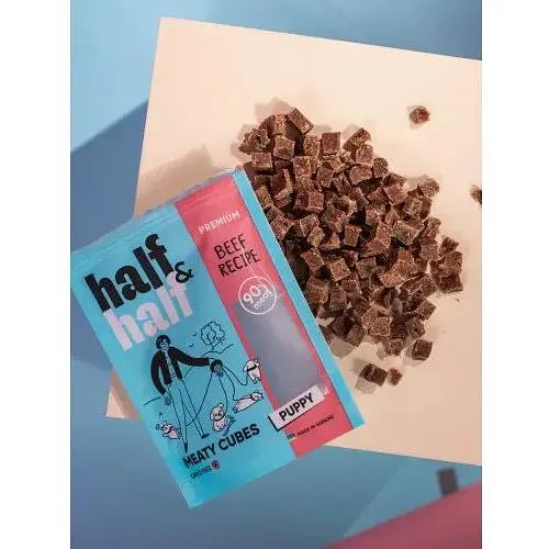Ласощі для цуценят Half&Half у формі м'ясних кубиків з яловичиною 100 г - фото 3