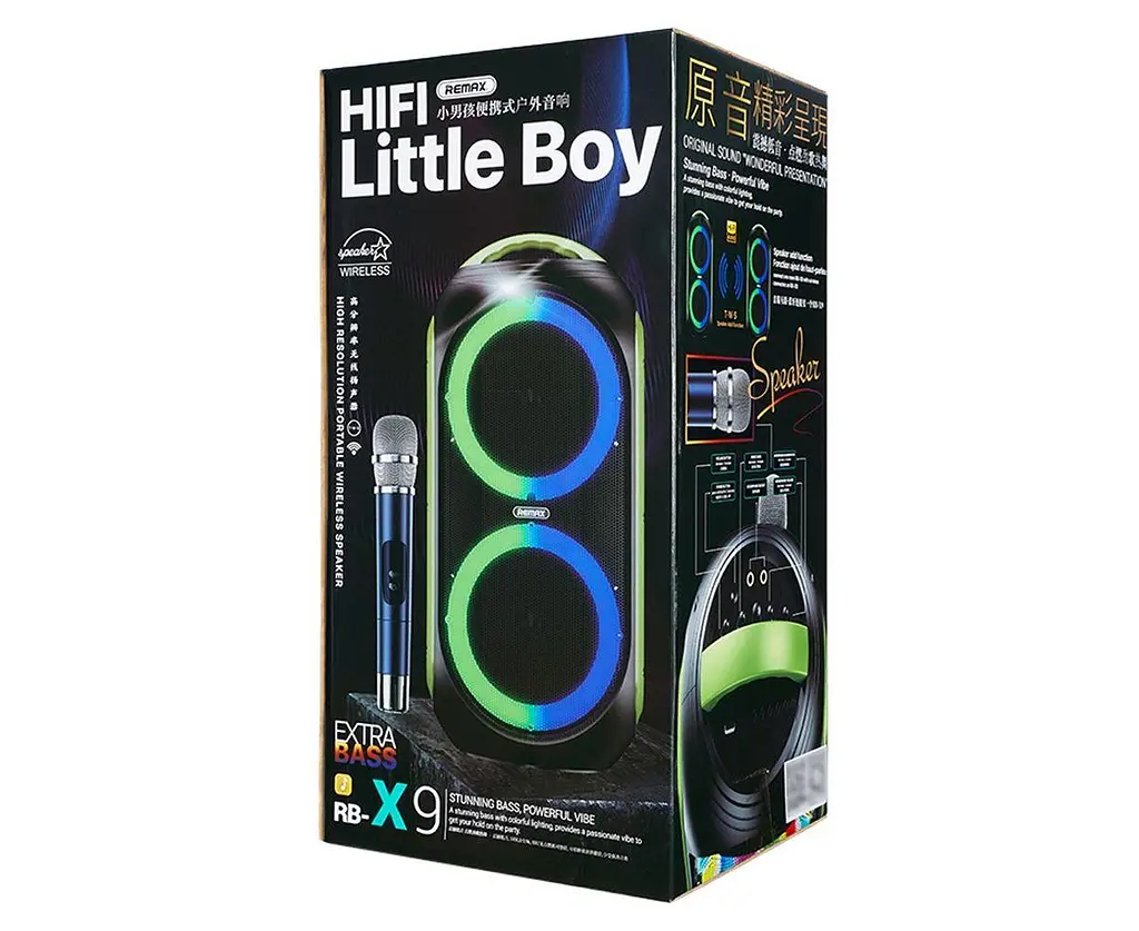 Портативна акустика Remax RB-X9 Little Boy RGB LED Outdoor Wireless Speaker - фото 7