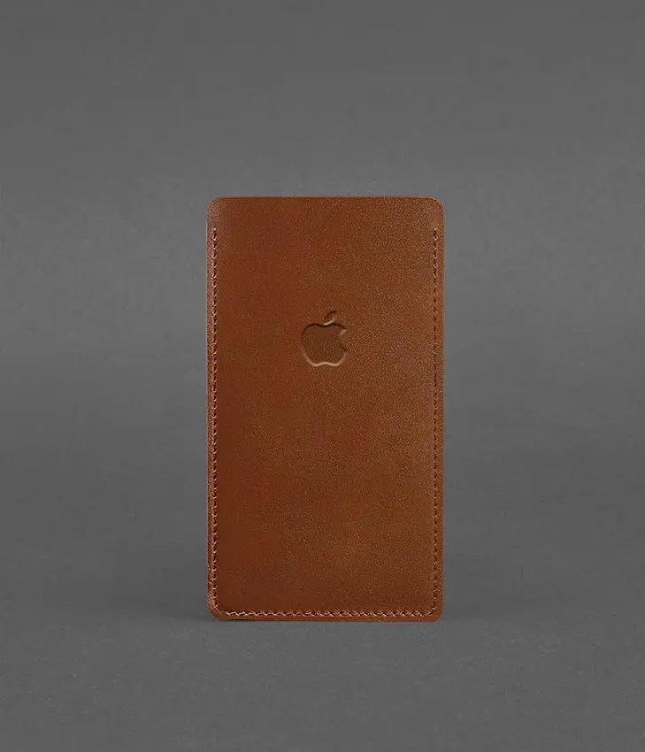 Кожаный чехол для iPhone 11 Светло-коричневый - фото 2