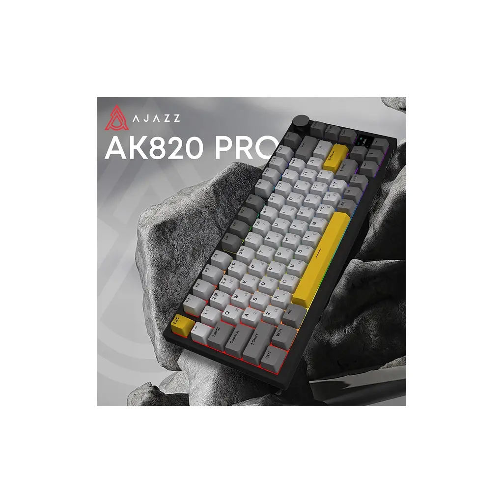 Клавіатура Ajazz AK820 Pro Flying Fish Switch Purple RGB USB/Wireless/Bluetooth UA Purple (AK820PRO-FF-PWB) - фото 8