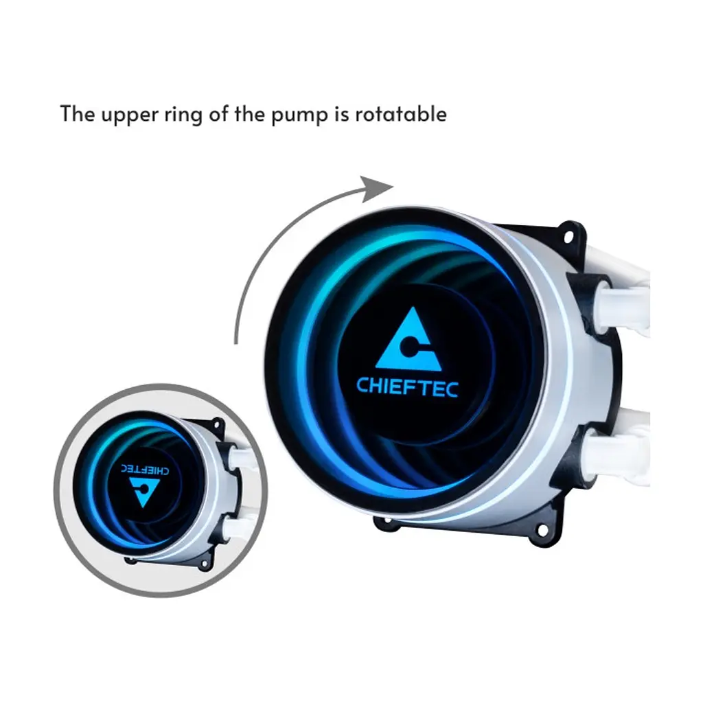 Система рідинного охолодження Chieftec Iceberg 240 ARGB WHITE (CLC-240-RGB-W) - фото 6
