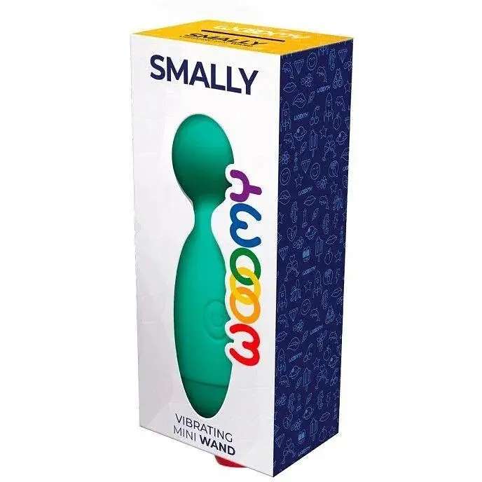 Міні-вібромасажер Wooomy Smally Mini Wand Turquoise - фото 3