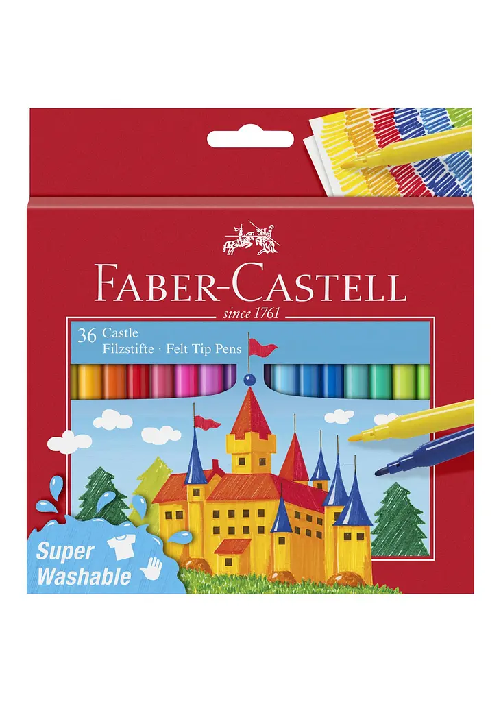 Фломастери 36 кол. FABER CASTELL Felt Tip Замок (554203) - фото 3
