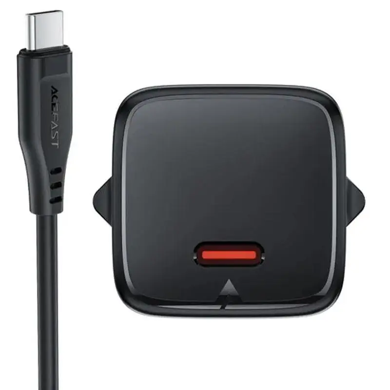 МЗП A118 PD30W GaN (1USB-C) + кабель Type-C to Lightning Black Acefast teh0029672 - фото 2